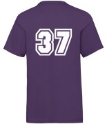 PURPLE T-SHIRT + Large number BACK
